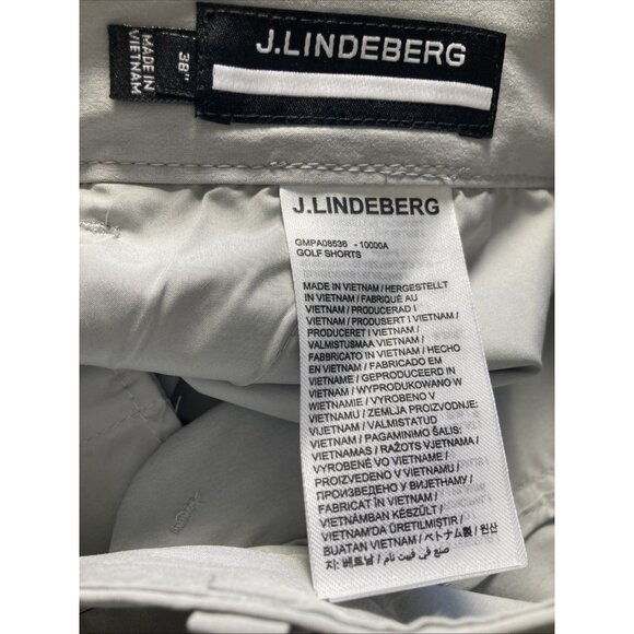 New J. Lindberg High Rise Golf Shorts Mens 38 Gray Stretch Luxury Designer - Picture 6 of 6